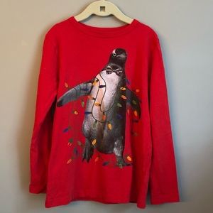 JCREW penguins holiday long sleeve